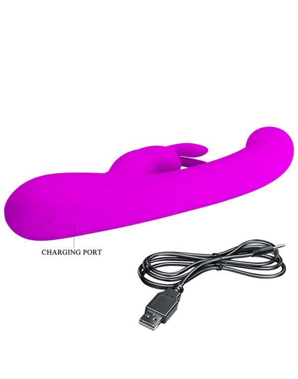 Pretty Love - Lamar - Rabbit Vibrator met Digitaal LED Display - Paars - Afbeelding 8