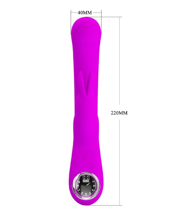 Pretty Love - Lamar - Rabbit Vibrator met Digitaal LED Display - Paars - Afbeelding 6