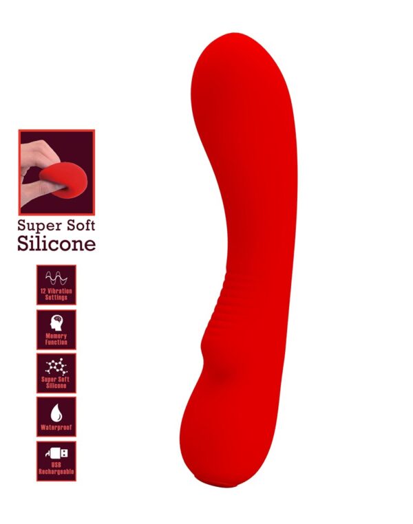 Pretty Love - Matt - G-Spot Vibrator - Rood - Afbeelding 9