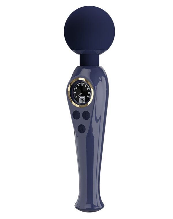 Pretty Love - Skyler - Wand Vibrator met Digitaal LED Display - Donkerblauw - Afbeelding 3