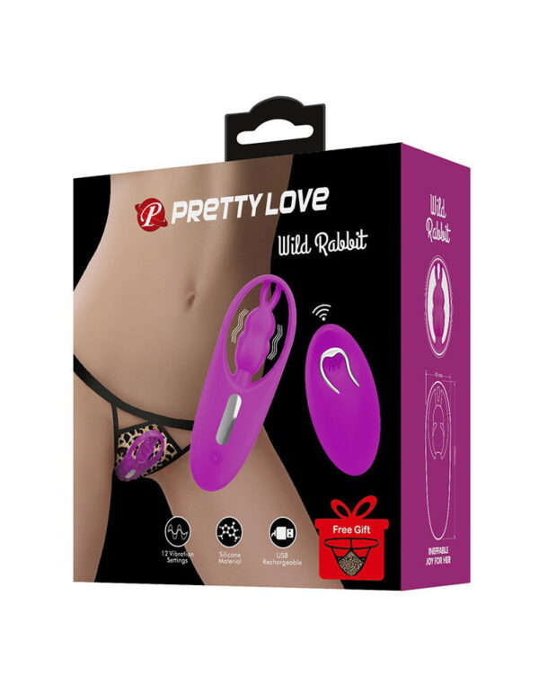 Pretty Love - Wild Rabbit - Clitoris Stimulator met Afstandsbediening - Roze - Afbeelding 2