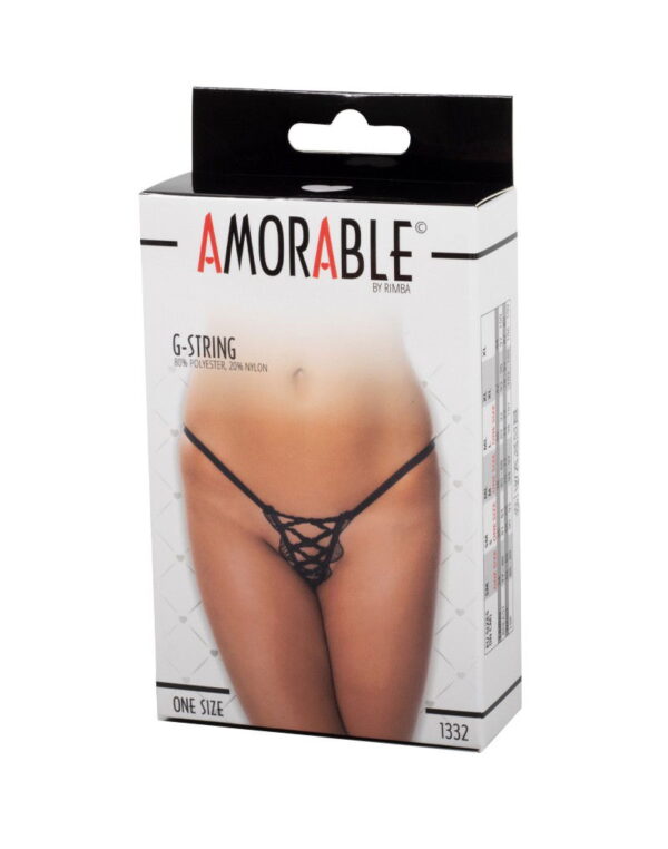 Amorable by Rimba - G-string - One Size - Zwart - Afbeelding 2