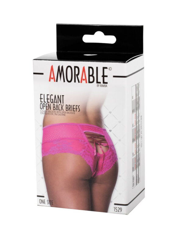 Amorable by Rimba - Slip met Open Achterkant - One Size - Roze - Afbeelding 2