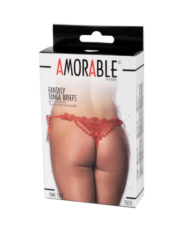 Amorable by Rimba - Tanga Slip - One Size - Rood - Afbeelding 2