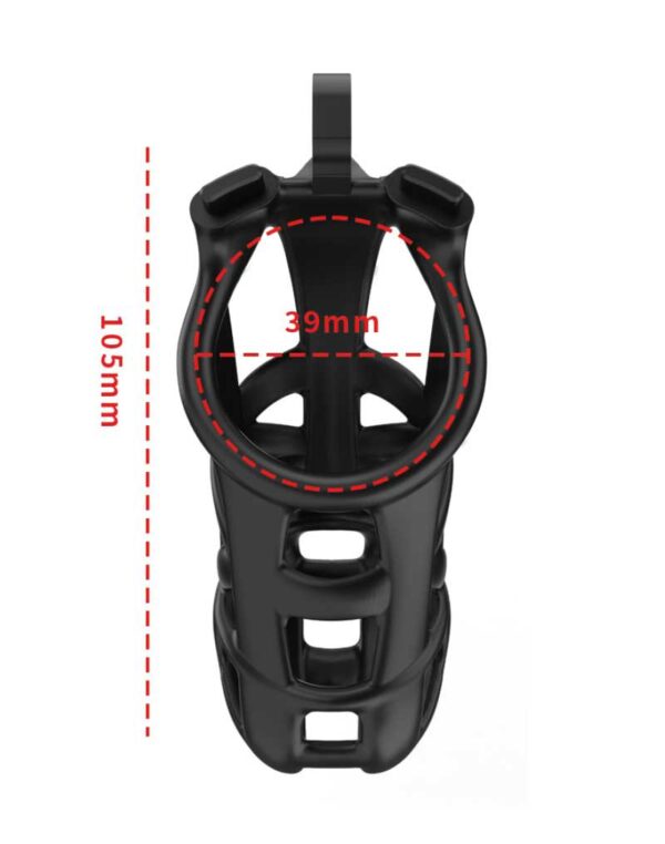 Rimba P-Cage - P-Cage PC01 - Peniskooi Maat L - Zwart - Afbeelding 6