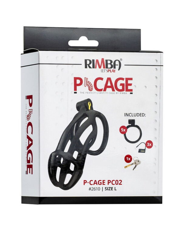 Rimba P-Cage - P-Cage PC02 - Peniskooi Maat L - Zwart - Afbeelding 2