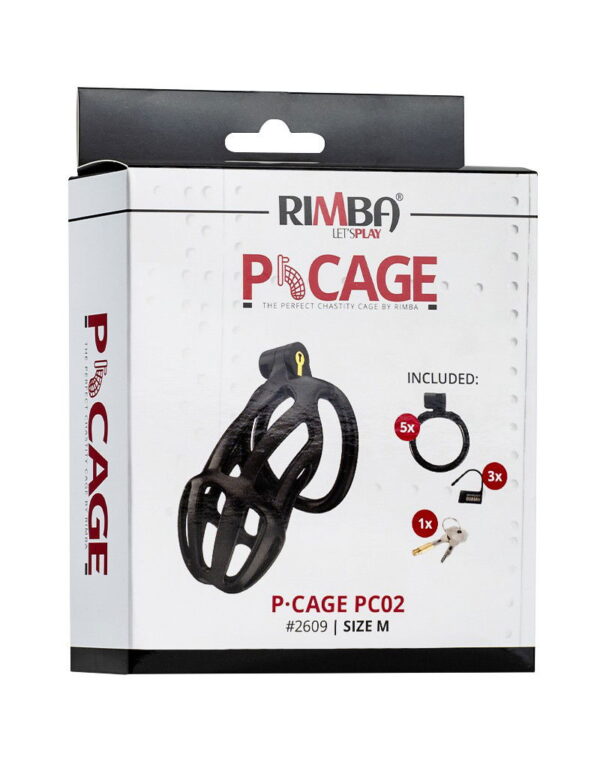 Rimba P-Cage - P-Cage PC02 - Peniskooi Maat M - Zwart - Afbeelding 2