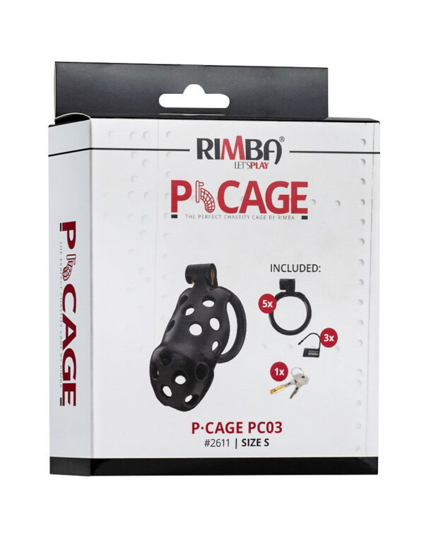 Rimba P-Cage - P-Cage PC03 - Peniskooi Maat S - Zwart - Afbeelding 2