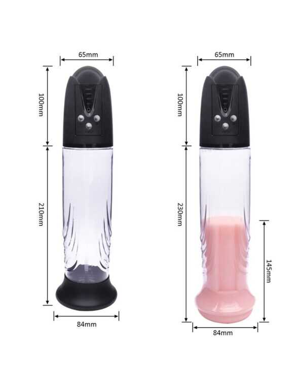 Rimba P-Pump - P-Pump PP05 - Elektronische Penisvergroter met Vagina Sleeve - Zwart - Afbeelding 10