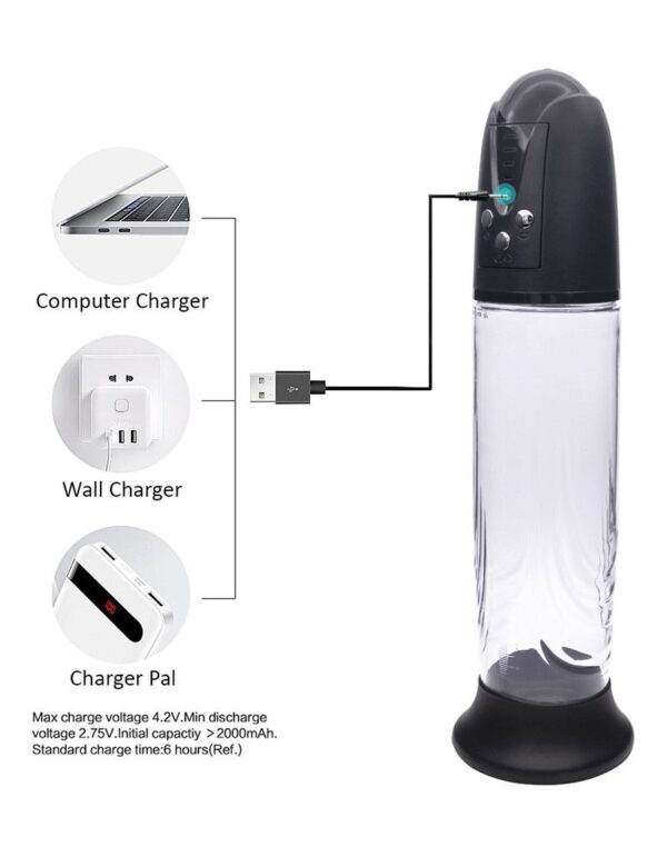 Rimba P-Pump - P-Pump PP05 - Elektronische Penisvergroter met Vagina Sleeve - Zwart - Afbeelding 11