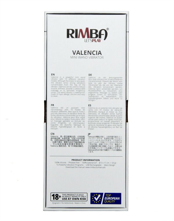 Rimba Toys - Valencia - Mini Wand Vibrator - Roze - Afbeelding 7