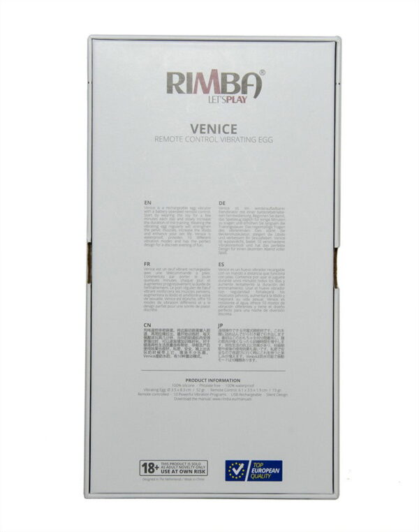 Rimba Toys - Venice - Vibrerend Ei met Afstandsbediening - Zwart - Afbeelding 6