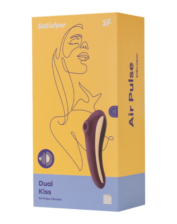 Satisfyer - Dual Kiss - Luchtdruk + G-Spot Vibrator - Paars - Afbeelding 2