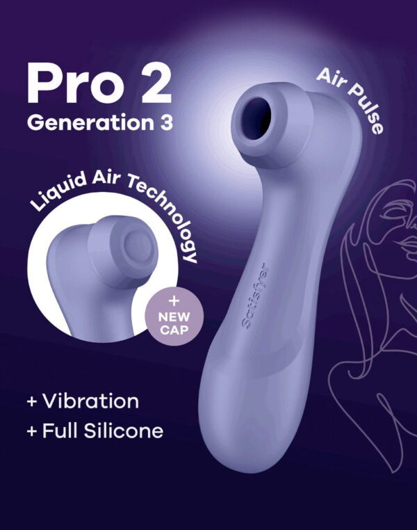 Satisfyer - Pro 2 Generation 3 - Luchtdruk Vibrator - Lila - Afbeelding 3