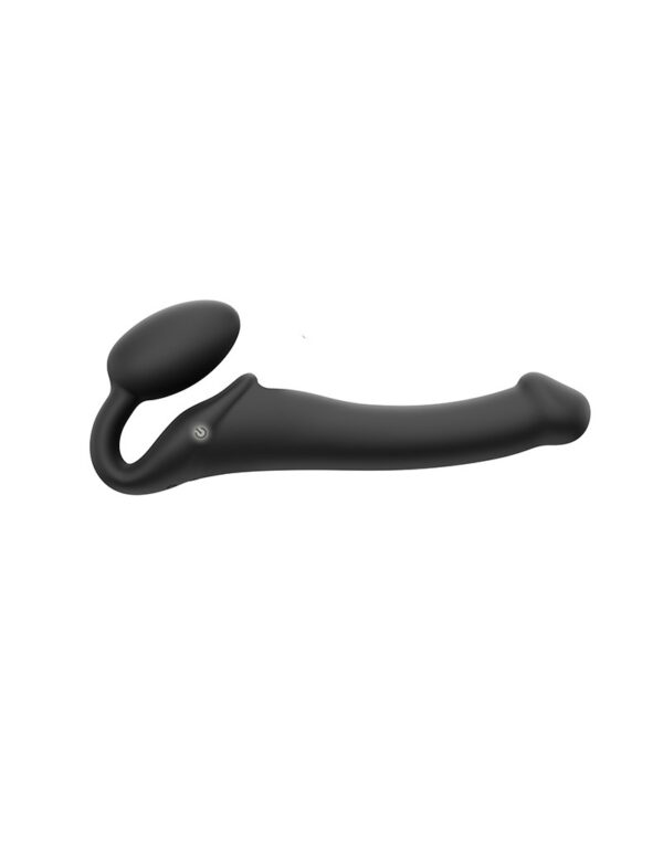 Strap-On-Me - Buigbare Strap-On Vibrator met Afstandsbediening Maat M - Zwart