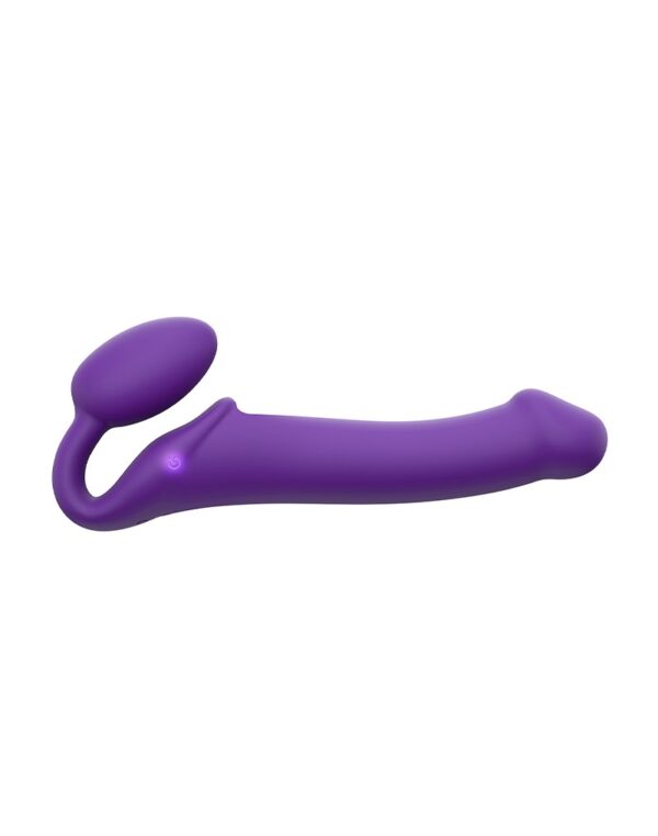 Strap-On-Me - Buigbare Strap-On Vibrator met Afstandsbediening Maat L - Paars