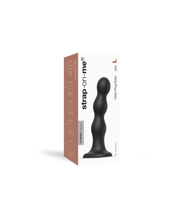 Strap-On-Me - Dildo Plug Balls Maat L - Zwart - Afbeelding 2