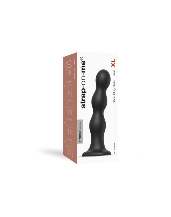 Strap-On-Me - Dildo Plug Balls Maat XL - Zwart - Afbeelding 2