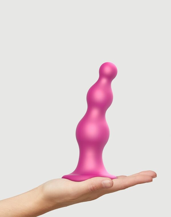 Strap-On-Me - Dildo Plug Beads Maat L - Metallic Roze