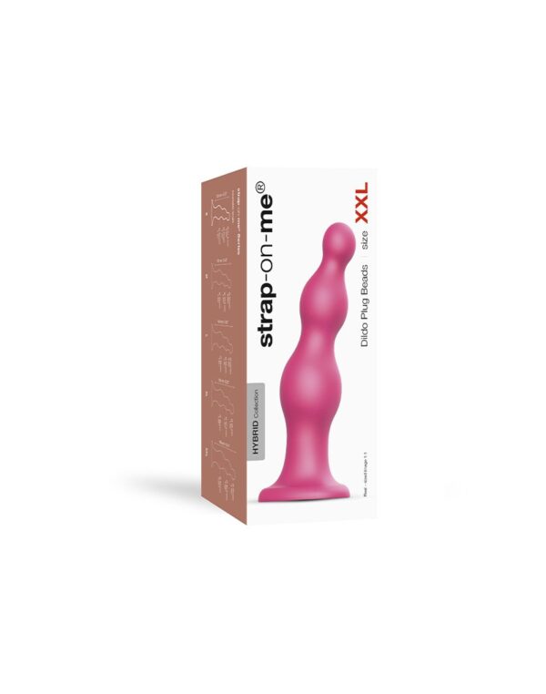 Strap-On-Me - Dildo Plug Beads Maat XXL - Metallic Roze - Afbeelding 2