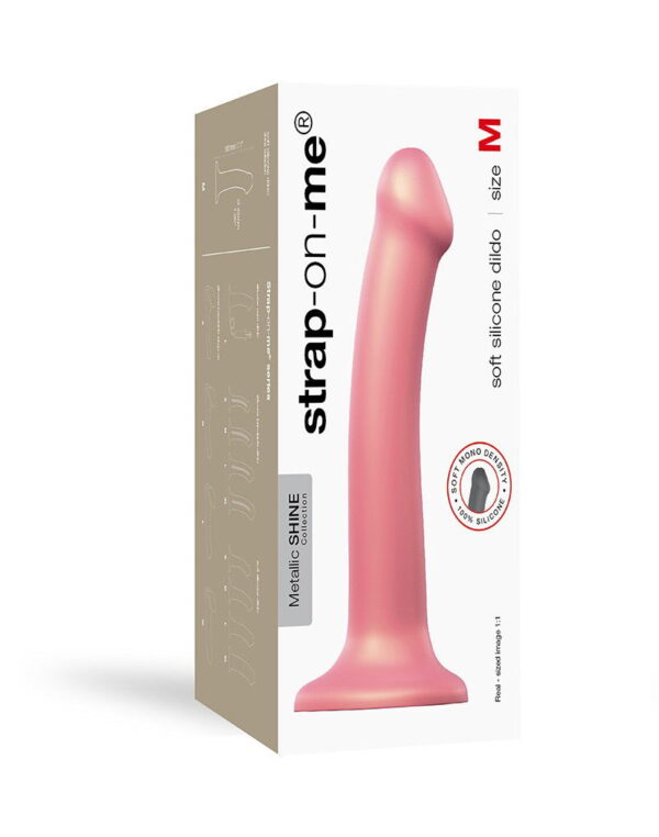 Strap-on-Me Mono Density Dildo Pink Metallic M - Afbeelding 2