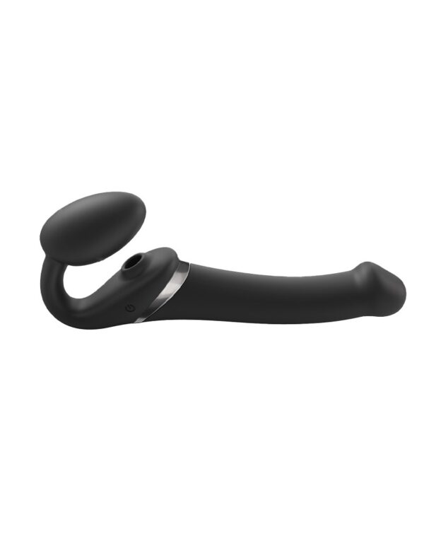 Strap-On-Me - Multi Orgasm - Strap-On Vibrator met Lik Stimulator Maat M - Zwart