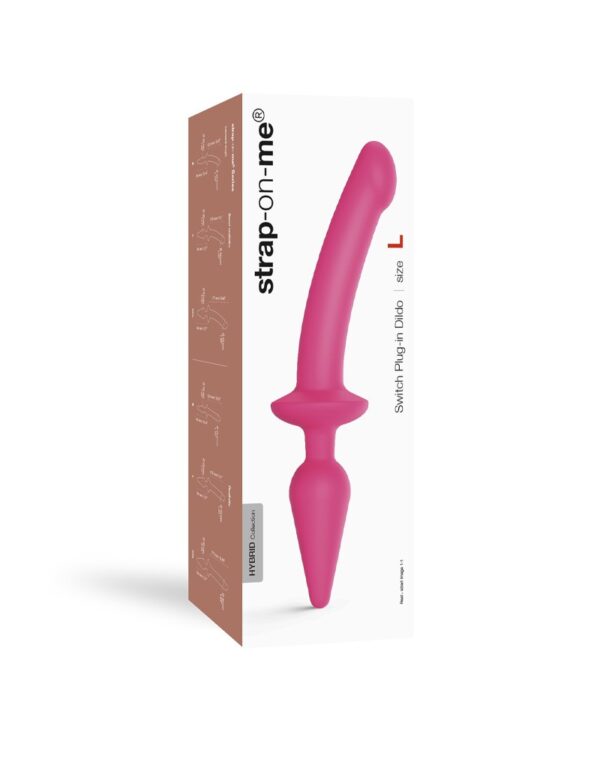 Strap-On-Me - Semi-Realistische Switch Plug-In - 2-in-1 Dildo & Butt Plug Maat S - Roze - Afbeelding 2