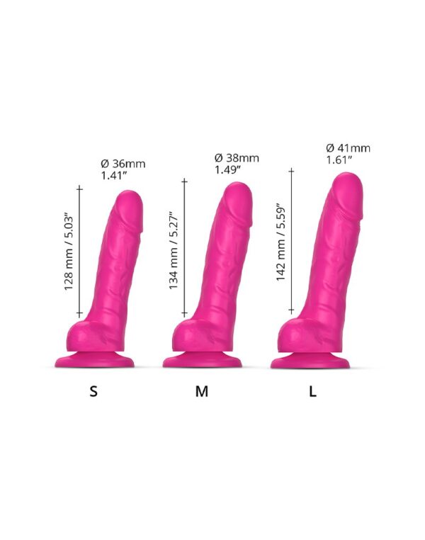 Strap-On-Me - Sliding Skin Realistic Dildo Maat S - Roze - Afbeelding 3