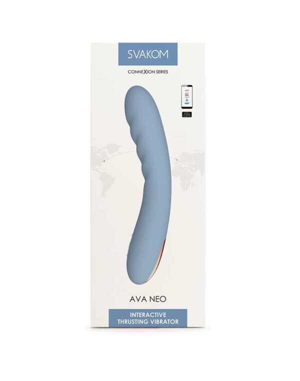 SVAKOM - Ava Neo - Thrusting Vibrator - Blauw - Afbeelding 2