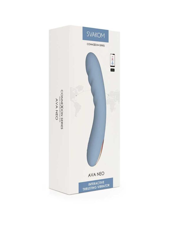 SVAKOM - Ava Neo - Thrusting Vibrator - Blauw - Afbeelding 7