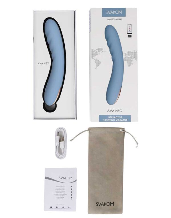 SVAKOM - Ava Neo - Thrusting Vibrator - Blauw - Afbeelding 8