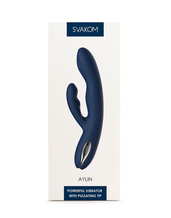 SVAKOM - Aylin - Rabbit Vibrator met Pulserende Tip - Blauw - Afbeelding 7