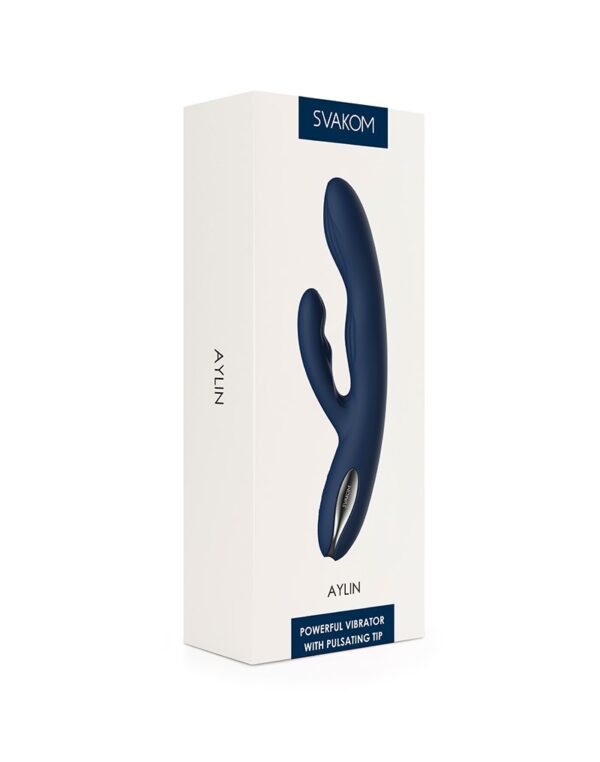 SVAKOM - Aylin - Rabbit Vibrator met Pulserende Tip - Blauw - Afbeelding 6