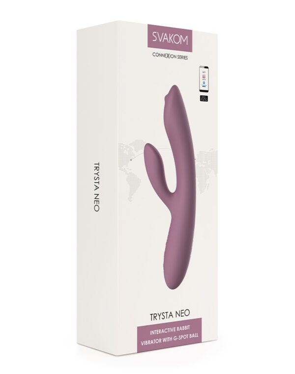 SVAKOM - Trysta Neo - Interactive Rabbit Vibrator with G-Spot Ball - Pink - Afbeelding 8