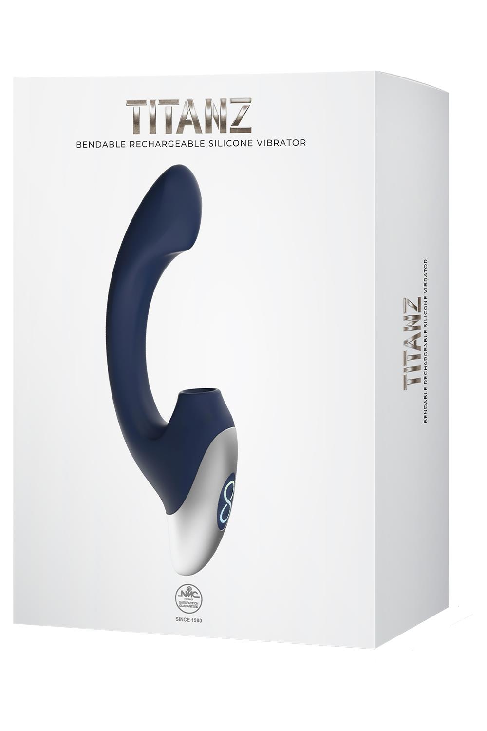 NMC SILICONE RECHARGEABLE VIBRATOR BLUE