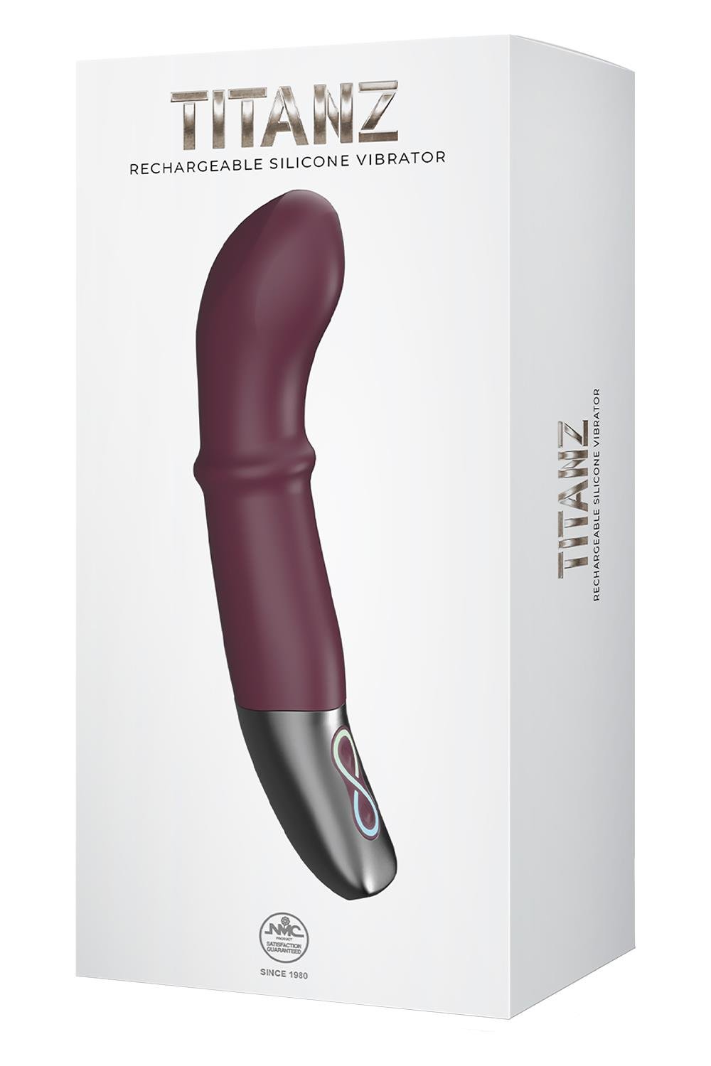 NMC 7 INCH SILICONE RECHARGEABLE VIBRATOR RUBINE RED