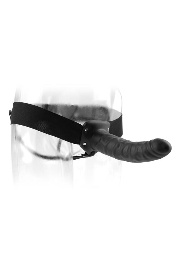 FETISH FANTASY SERIES 8 INCH HOLLOW STRAP-ON BLACK - Afbeelding 4