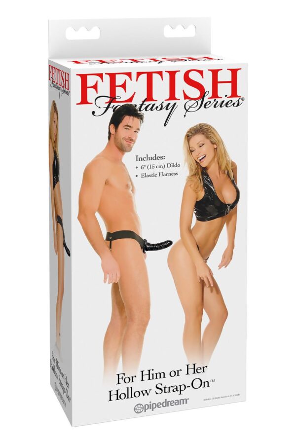 FETISH FANTASY SERIES FOR HIM OR HER HOLLOW STRAP-ON BLACK