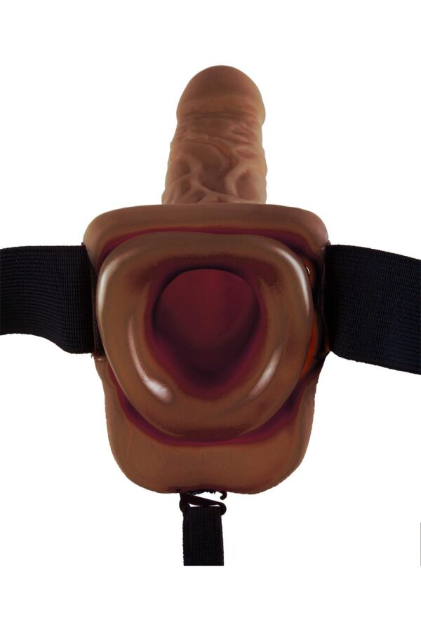 FETISH FANTASY SERIES 9 INCH HOLLOW STRAP-ON WITH BALLS BROWN - Afbeelding 4