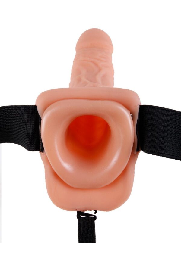 FETISH FANTASY SERIES 7 INCH VIBRATING HOLLOW STRAP-ON WITH BALLS LIGHT - Afbeelding 4
