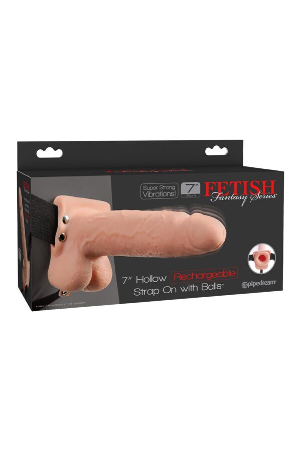 FETISH FANTASY SERIES 7 INCH HOLLOW STRAP-ON LIGHT