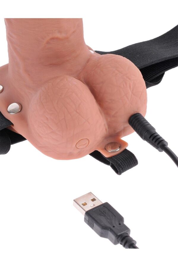 FETISH FANTASY SERIES 7 INCH HOLLOW STRAP-ON WITH REMOTE TAN - Afbeelding 5