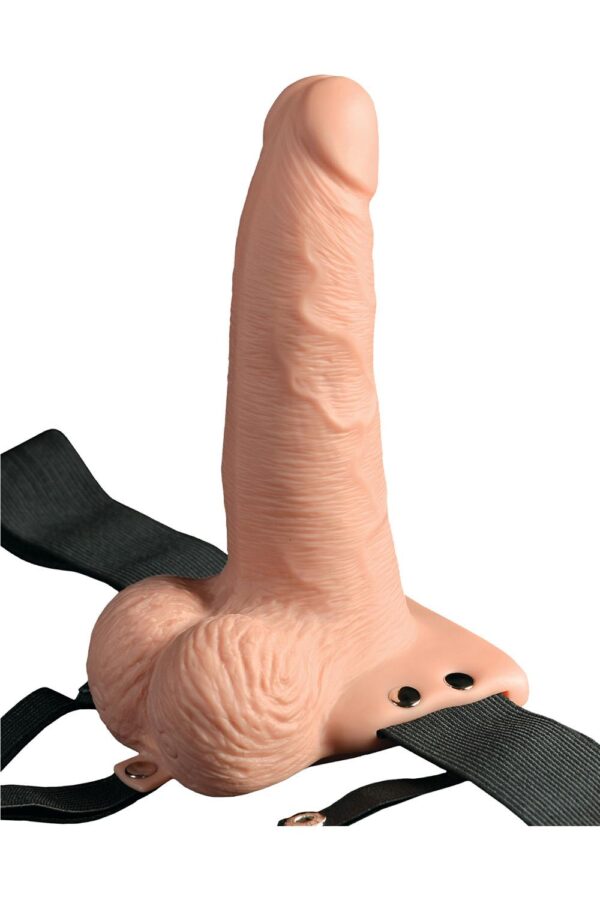 FETISH FANTASY SERIES 6 INCH HOLLOW STRAP-ON WITH REMOTE LIGHT - Afbeelding 3