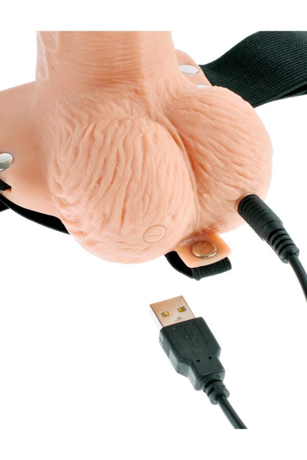 FETISH FANTASY SERIES 6 INCH HOLLOW STRAP-ON WITH REMOTE LIGHT - Afbeelding 5