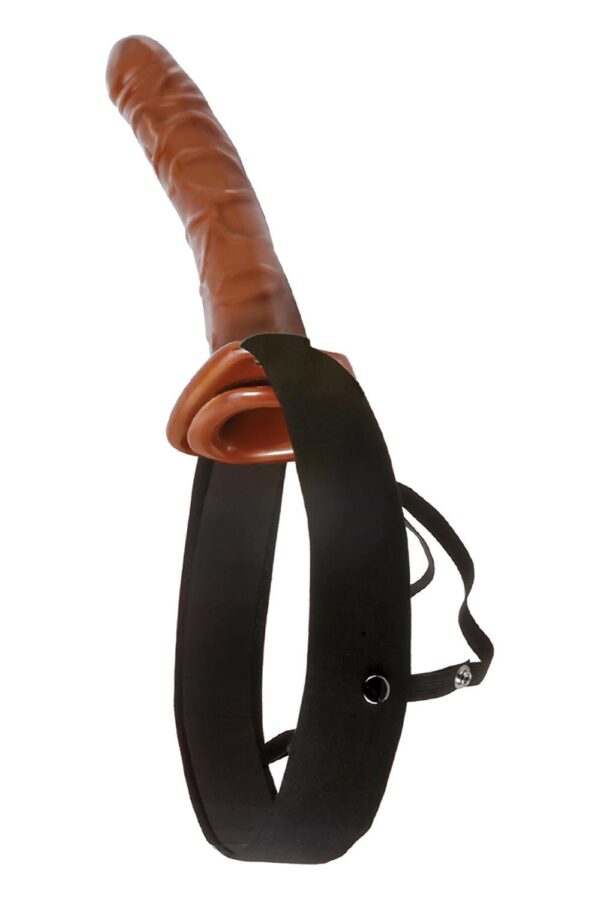 FETISH FANTASY SERIES 10 INCH CHOCOLATE DREAM HOLLOW STRAP-ON BROWN - Afbeelding 2