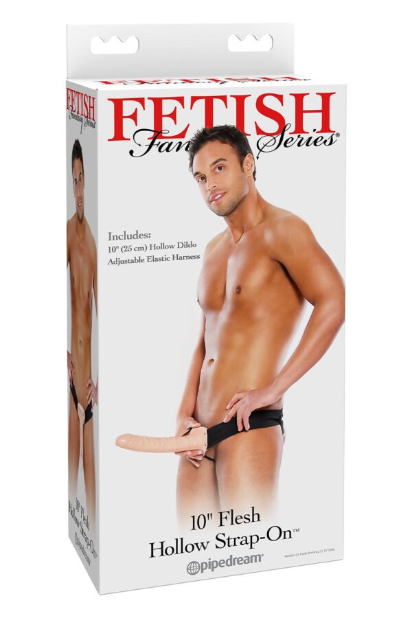 FETISH FANTASY SERIES 10 INCH HOLLOW STRAP-ON LIGHT