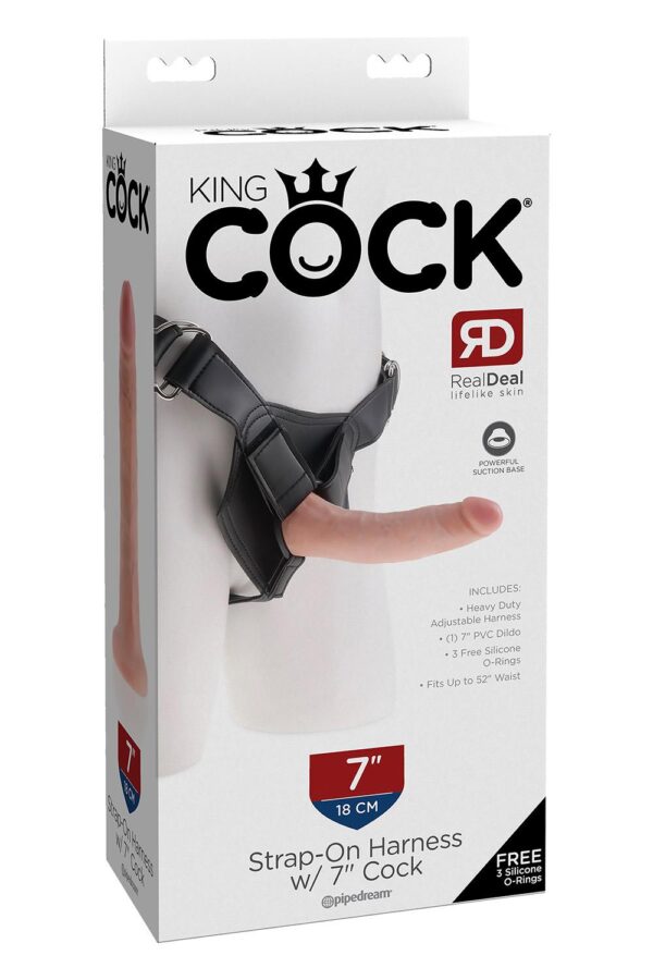KING COCK STRAP ON HARNESS WITH 7 INCH COCK LIGHT