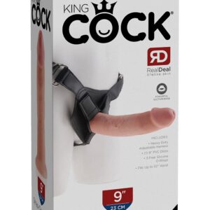 KING COCK STRAP ON HARNESS WITH 9 INCH COCK LIGHT