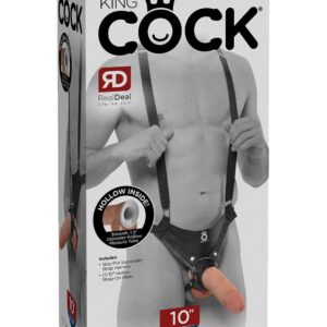 KING COCK 10 INCH HOLLOW STRAP ON SUSPENDER SYSTEM LIGHT