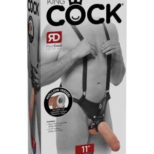 KING COCK 11 INCH HOLLOW STRAP ON SUSPENDER SYSTEM LIGHT